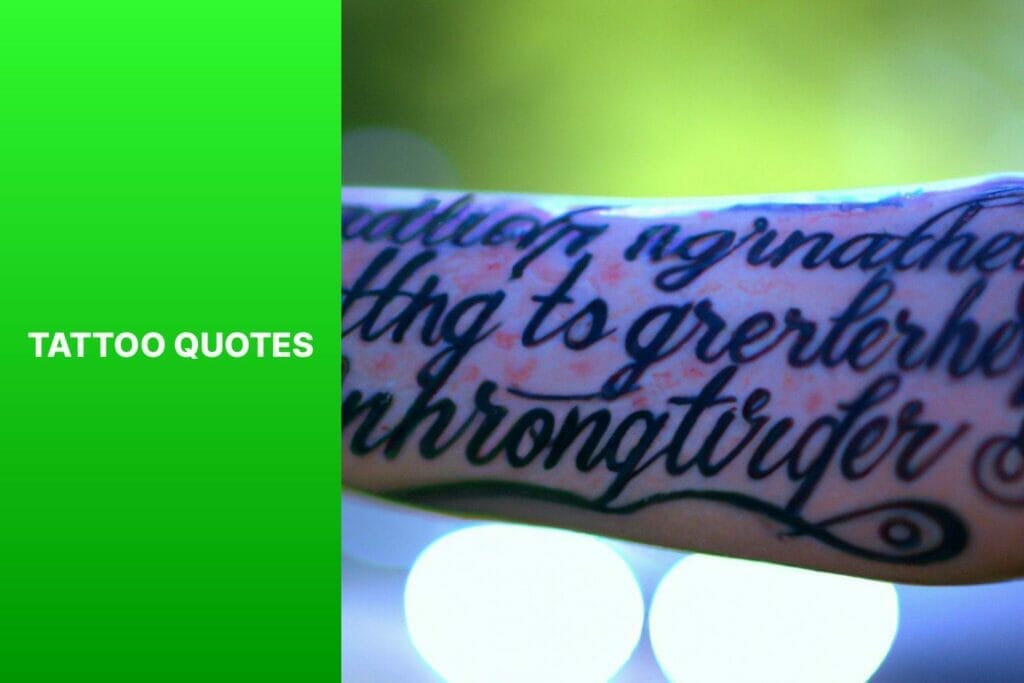 An inspiring tattoo quote beautifully adorns a person's arm.